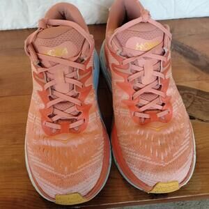 Hoka Gaviota 4 Women's Everyday Running Shoes Shell Coral / Peach Parfait 8.5 B